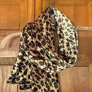CEJON GOLD VELVETY LEOPARD PRINT SCARF~PERFECT CONDITION! APPROXIMATELY 11X56